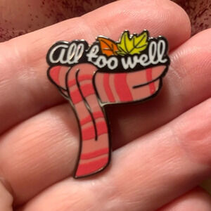 Brand new Taylor Swift inspired “All Too Well” scarf enamel pin